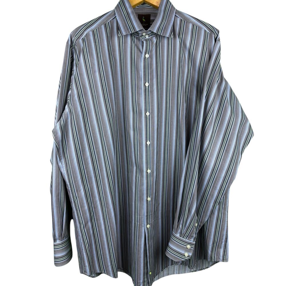 TAILORBYRD Mens Long Sleeve Shirt Sz XXLT Tall 100% Cotton